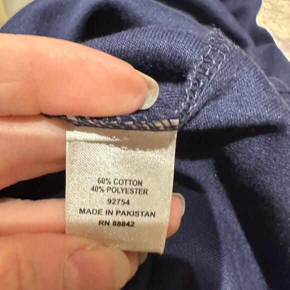 NWT Woman Within Size 5X Navy Polo PolyCotton Blend Easy Care Work Office School - Picture 4 of 11